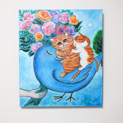 原画 「茶トラさんへ愛を込めて」 F10号  #絵画 #ねこ #猫 #茶トラ猫感謝の日 #茶トラ #猫の絵 #アート 5枚目の画像