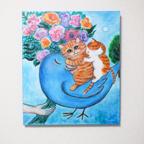 原画 「茶トラさんへ愛を込めて」 F10号 #絵画 #ねこ #猫 #茶トラ猫 