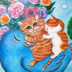 原画 「茶トラさんへ愛を込めて」 F10号  #絵画 #ねこ #猫 #茶トラ猫感謝の日 #茶トラ #猫の絵 #アート 6枚目の画像