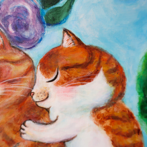 原画 「茶トラさんへ愛を込めて」 F10号  #絵画 #ねこ #猫 #茶トラ猫感謝の日 #茶トラ #猫の絵 #アート 4枚目の画像
