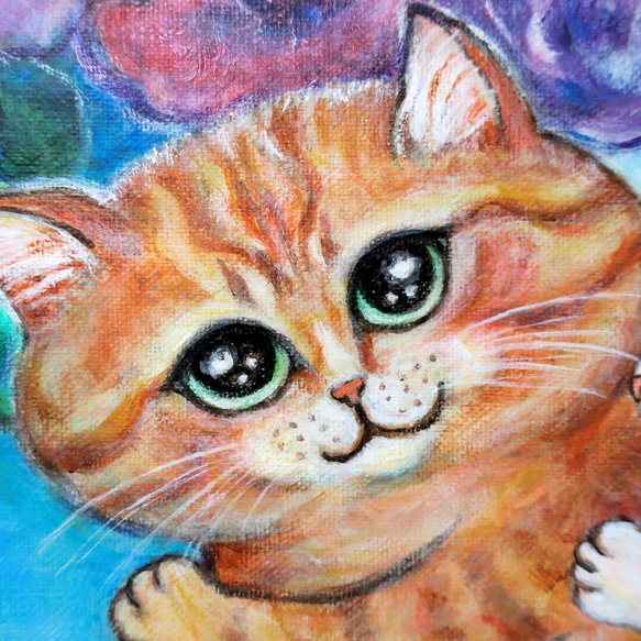 原画 「茶トラさんへ愛を込めて」 F10号  #絵画 #ねこ #猫 #茶トラ猫感謝の日 #茶トラ #猫の絵 #アート 2枚目の画像