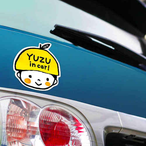 ゆず yuzu in car kidsincar ベビー マグネットステッカー( ユズ