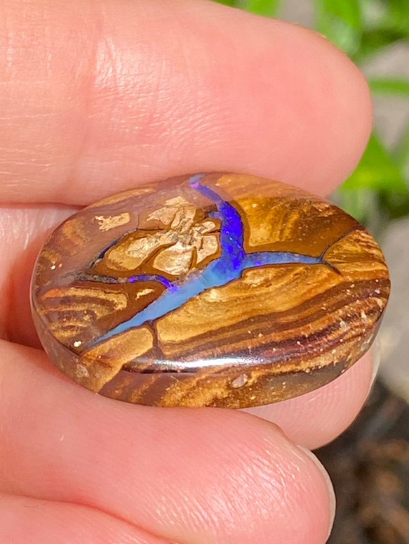 大地を潤す青い川♢ナチュラルボルダーオパール ルース 13 天然石 天然色 17枚目の画像
