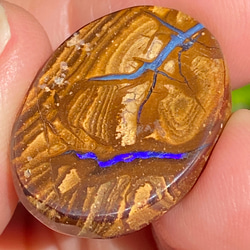 大地を潤す青い川♢ナチュラルボルダーオパール ルース 13 天然石 天然色 19枚目の画像