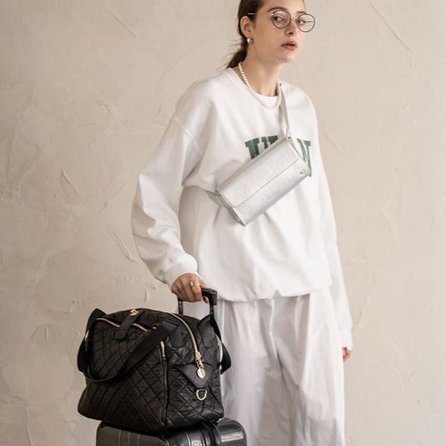 本革 ウエストバッグ ポーチ スマホショルダー 軽量 小さめ シルバー