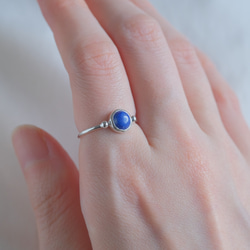 New!Lapis lazuli_Halda áfram ring　ラピスラズリ天然石シルバーリング　silver925 2枚目の画像