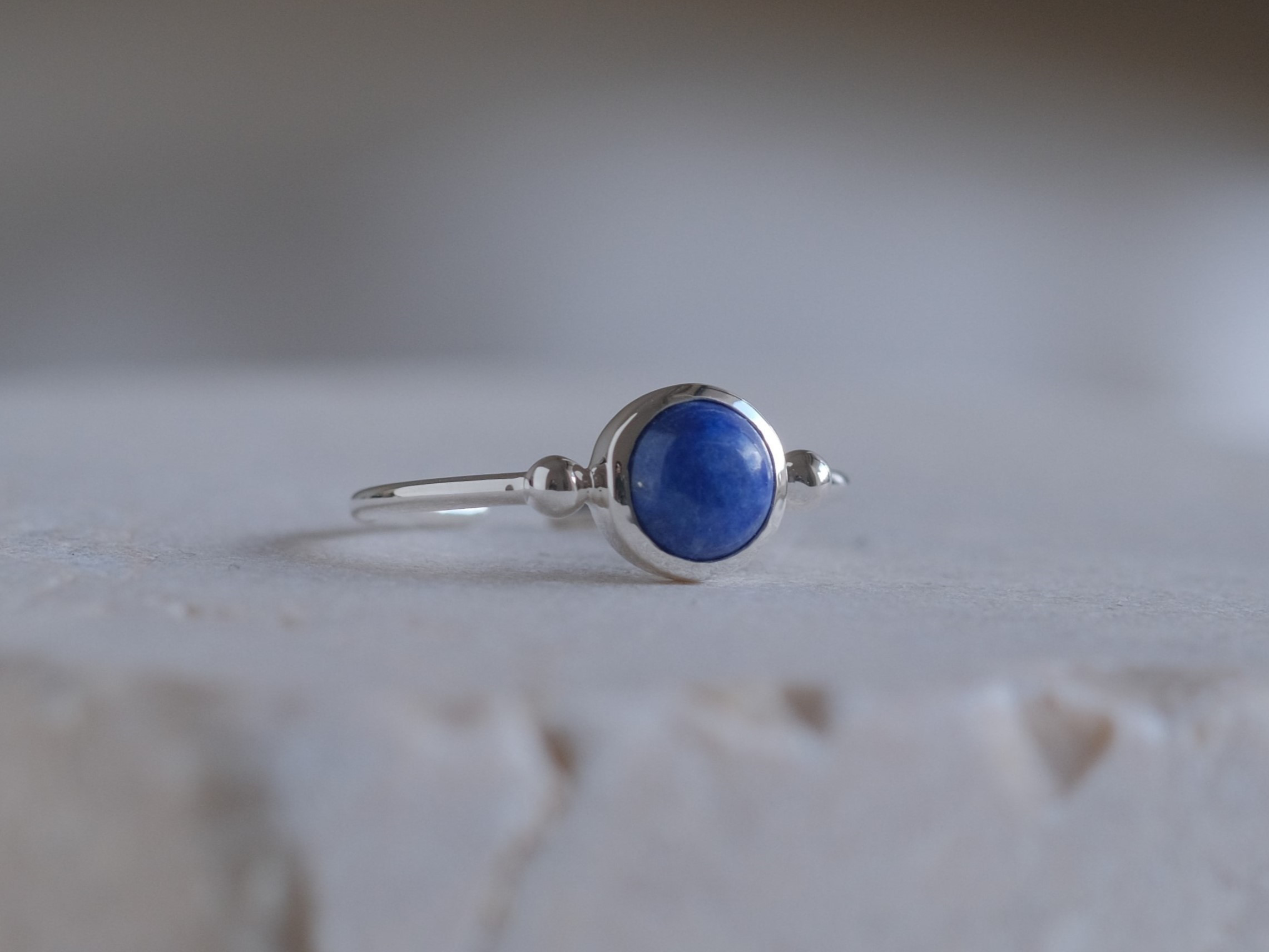 New!Lapis lazuli_Halda áfram ring　ラピスラズリ天然石シルバーリング　silver925
