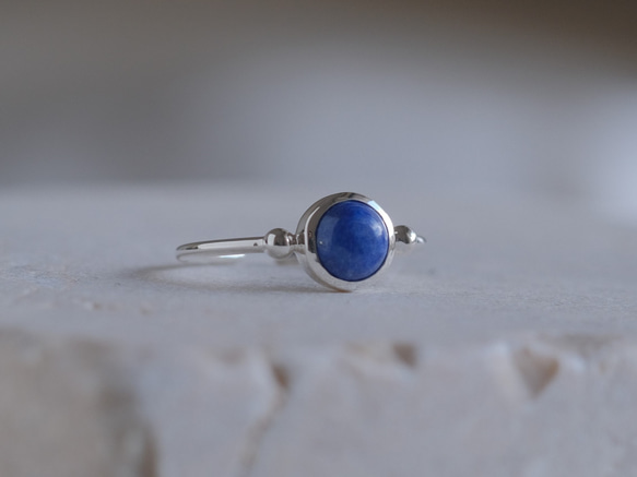 New!Lapis lazuli_Halda áfram ring　ラピスラズリ天然石シルバーリング　silver925 1枚目の画像