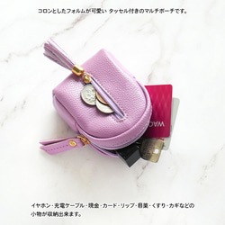 Wジッパー マルチケース A 【 本革 Nuance 名入れ 】 ポーチ