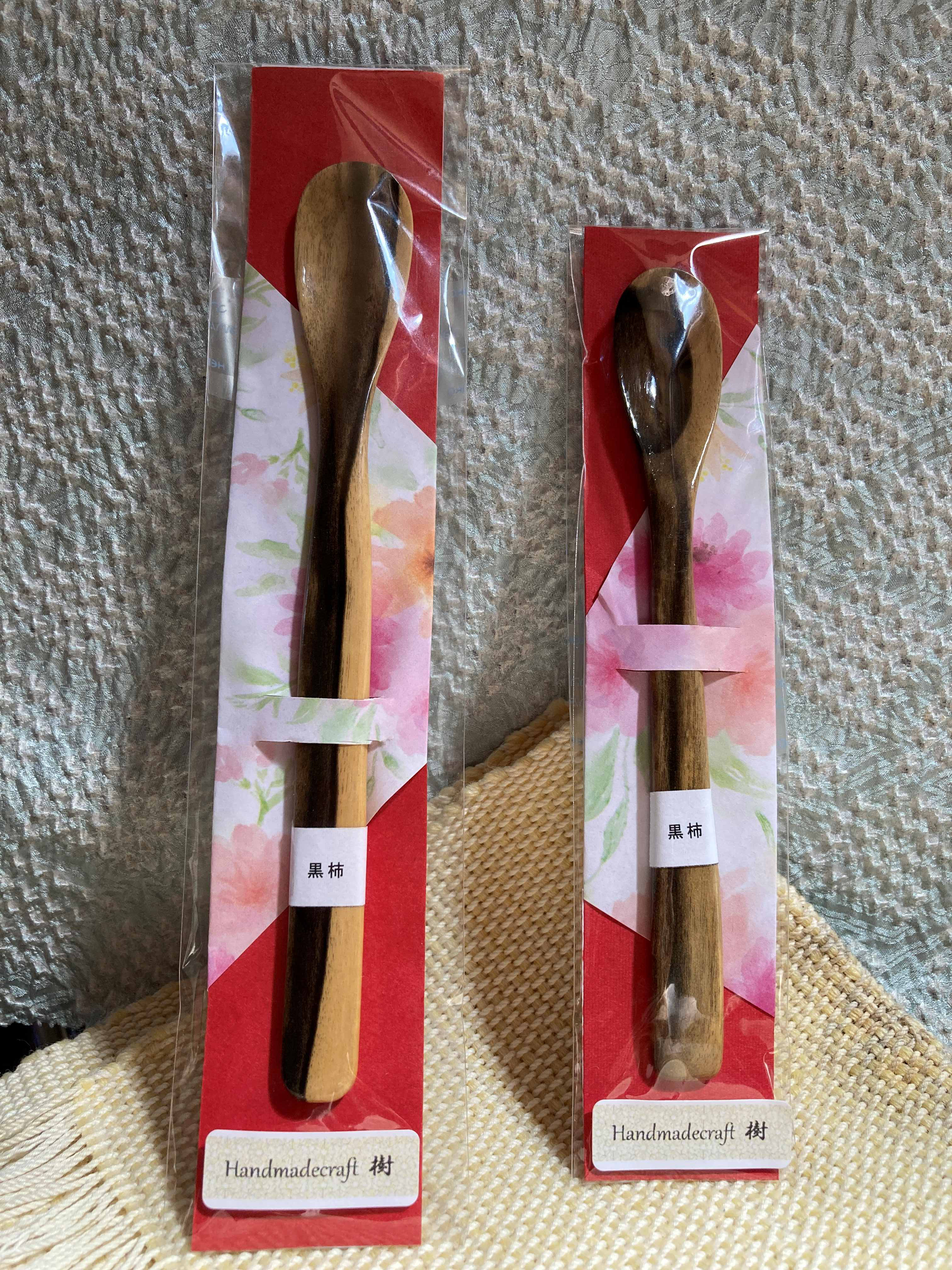 【新作】世界をめぐる銘木シリーズ　黒柿  スプーン(ロング）