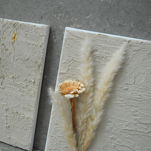 『tsui.235』アートパネル　テクスチャーアート　インテリアパネル 22cm×27cm_ススキ_テクスチャーアート_アートパネル_ボタニカルアート_