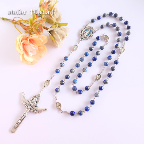 ☆ラピスラズリ ロザリオ☆ ~Lapis Lazuli~ Gold ver. ☆ラピスラズリ ロザリオ☆ ~Lapis Lazuli~ Gold ver. ☆ラピスラズリ