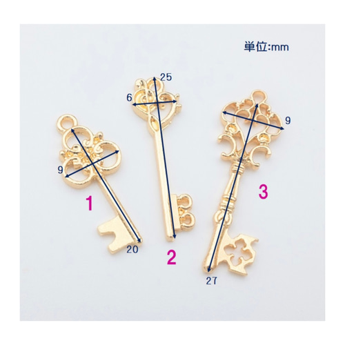K1249）キー/鍵チャーム【10個】 チャーム Twinklepearl 通販