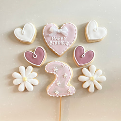 ラブリーハートのアイシングクッキーセット8点 2枚目の画像
