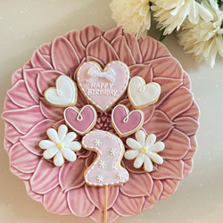 ラブリーハートのアイシングクッキーセット8点 1枚目の画像