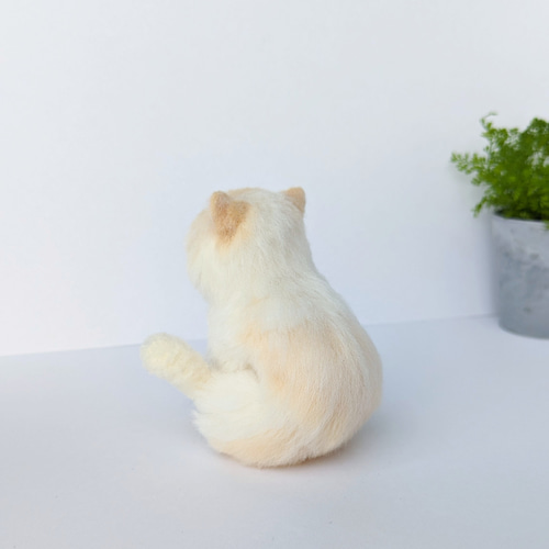 エキゾチックショートヘア 羊毛フェルト ぬいぐるみ 猫 置き物