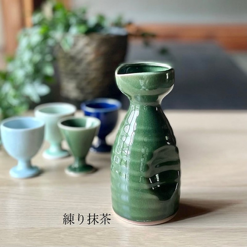 緑呉須の女　寝徳利　 徳利 酒器 徳利（一合 二合）カラフル おうち呑み 和モダン お酒 おちょこ