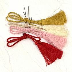 NEW✳︎紅椿とピンポンマム✳︎かすみ草の髪飾りセット成人式・結婚式・七五三に◎ 6枚目の画像