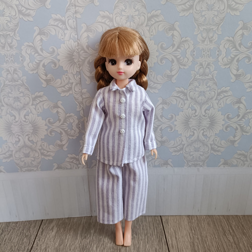 ドール服 長袖パジャマ パープル その他人形 Brown kuma 通販 16503449