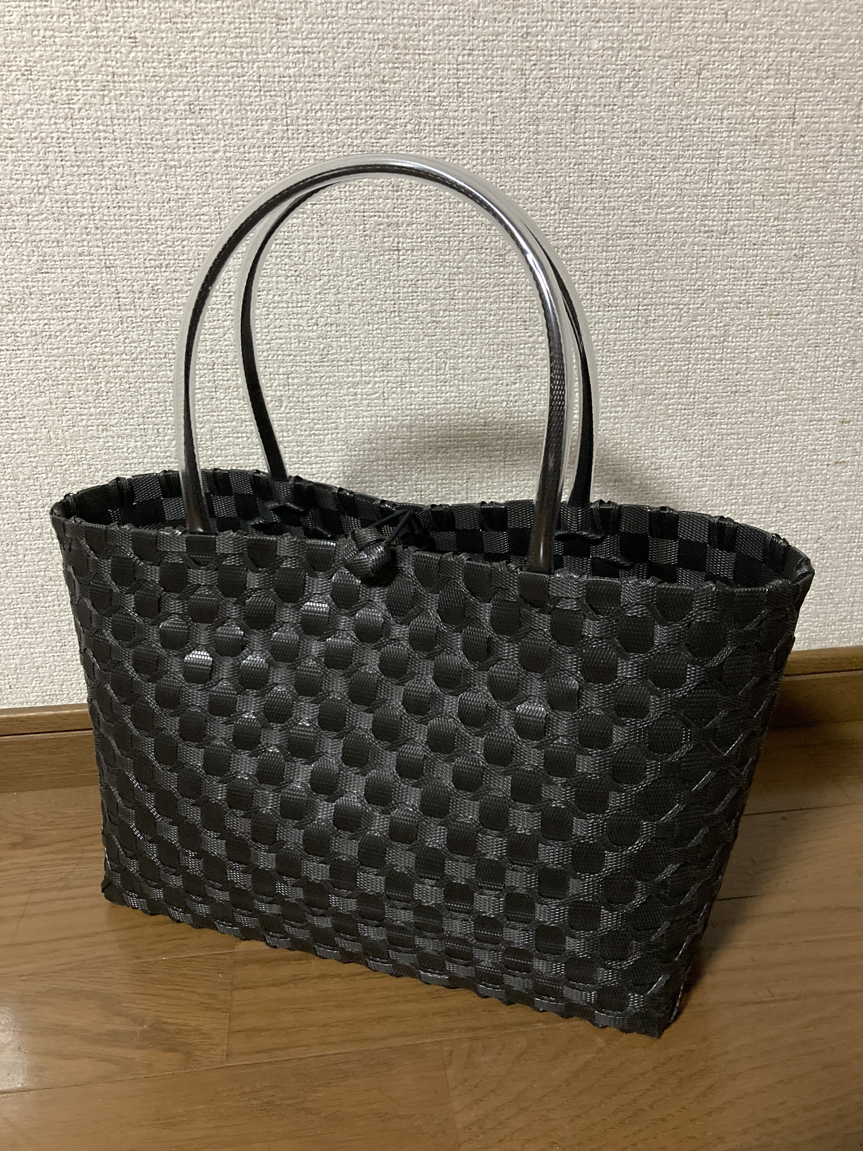 アトリエメコ ブラック サイザルバッグ meko トートバッグ かご