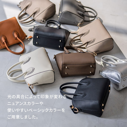 本革 2way ベイビーサイズ トートバッグ 斜めがけ ゴールド金具