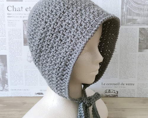 オーダー【ボンネットハット】ニット帽 ハンドメイド 毛糸 帽子 個性的 ファー オーダー【ボンネットハット】ニット帽 ハンドメイド 毛糸 帽子