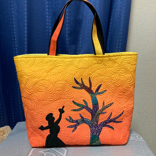 新品ハワイアンキルトトートバッグフラガール