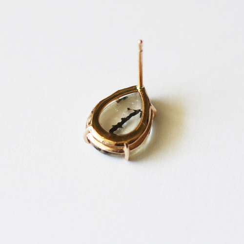 デンドリティッククォーツピアス片耳