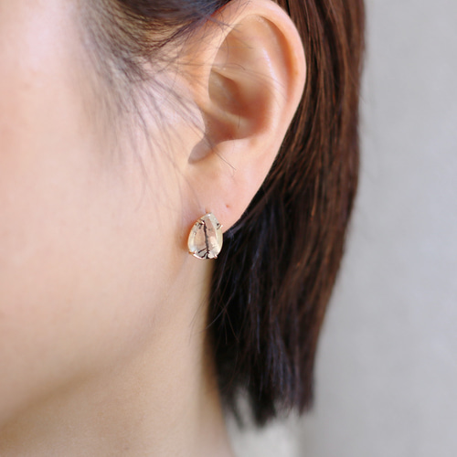 デンドリティッククォーツピアス片耳