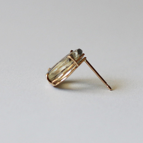 デンドリティッククォーツピアス片耳