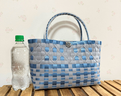 送料無料】プラカゴ かごバッグ おとな女子② （グレー