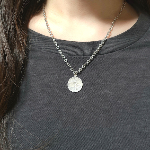 The Antique Coin Necklace / SV925≪送料無料≫ アンティーク コインネックレス 9枚目の画像