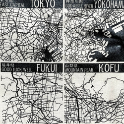 47都道府県キャピタルトートマップ厚手コットンLサイズ（ナチュラル） 6枚目の画像