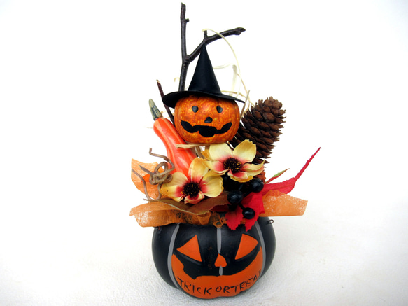 ハロウィンかぼちゃ器飾り　小23-2 1枚目の画像