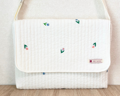 図書袋 ヌビ・プチフラワー刺繍 その他入園グッズ OZ13factory 通販