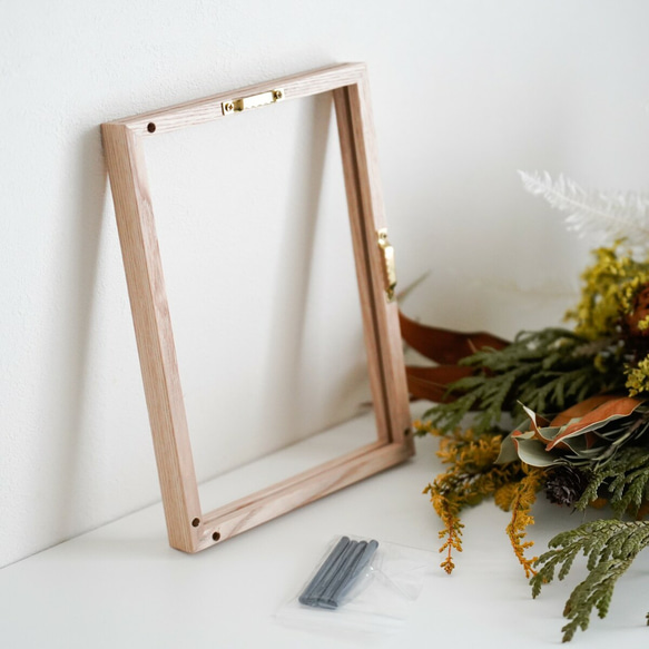 ［送料込］ウッドフレーム / A5サイズ クリアボード フレーム フォト クリアポスター用 アルバム レター 9枚目の画像