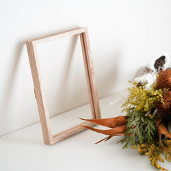 ［送料込］ウッドフレーム / A5サイズ クリアボード フレーム フォト クリアポスター用 アルバム レター 1枚目の画像