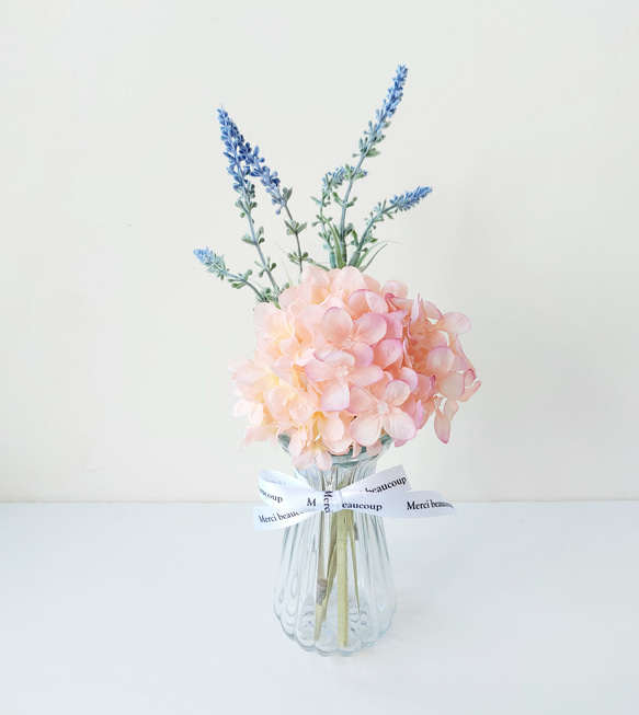 【光触媒】紫陽花とラベンダーの花瓶挿し 3枚目の画像