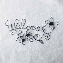 ワイヤークラフト 小太郎ばぁば お花のWelcome ワイヤークラフト …♪ 表札・ネームプレート Hoko