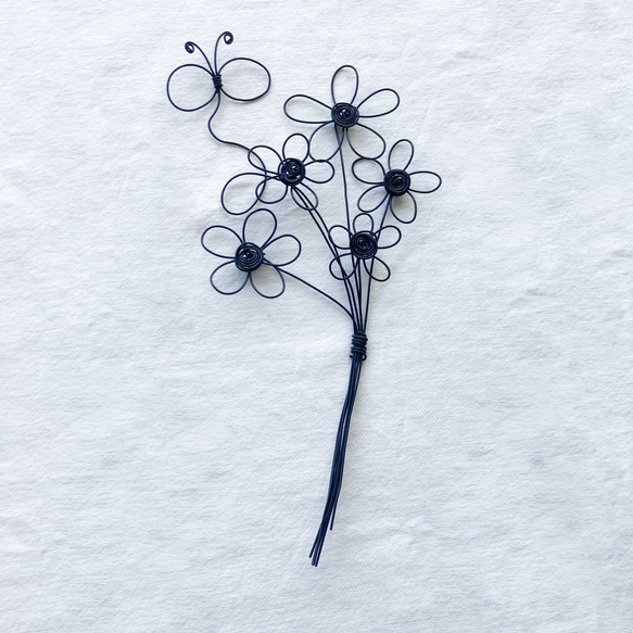 お花のミニブーケ　ワイヤークラフト…♪ 2枚目の画像