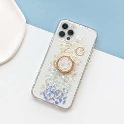 【貝殻】 スマホケース スマホリング iPhone15Pro・Xperia10V・GalaxyS23ケース 2枚目の画像