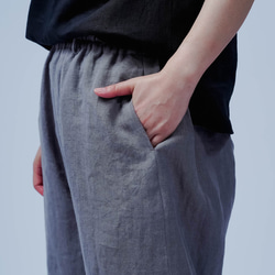 [wafu] 亞麻褲及踝長球褲 / 鋼灰色 b014p-stg2 第16張的照片