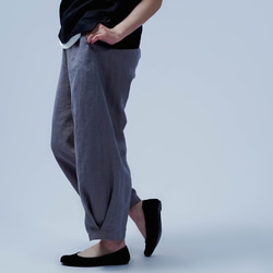 [wafu] 亞麻褲及踝長球褲 / 鋼灰色 b014p-stg2 第13張的照片