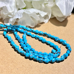 1個　スリーピングビューティー　ターコイズ　スパイダーウェブターコイズ　天然石　タンブル　無染色　 8枚目の画像