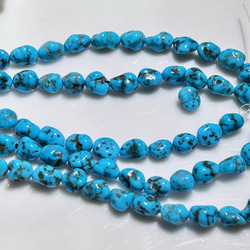 1個　スリーピングビューティー　ターコイズ　スパイダーウェブターコイズ　天然石　タンブル　無染色　 5枚目の画像