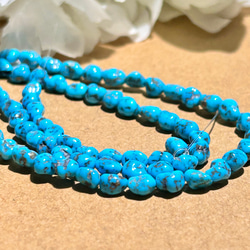 1個　スリーピングビューティー　ターコイズ　スパイダーウェブターコイズ　天然石　タンブル　無染色　 9枚目の画像