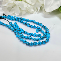 1個　スリーピングビューティー　ターコイズ　スパイダーウェブターコイズ　天然石　タンブル　無染色　 6枚目の画像