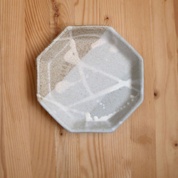 小石原焼 小石原焼き 八角板皿 グレー 平皿 飛び鉋 鶴見窯 陶器 器 食器 おしゃれ シンプル かわいい 5枚目の画像