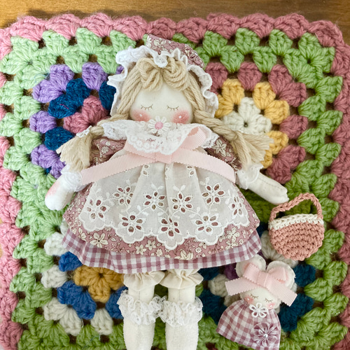 カントリードール♡ハンドメイド♡お人形♡くすみピンク♡ カントリードール(くすみピンクの子) その他人形 hiromin 通販