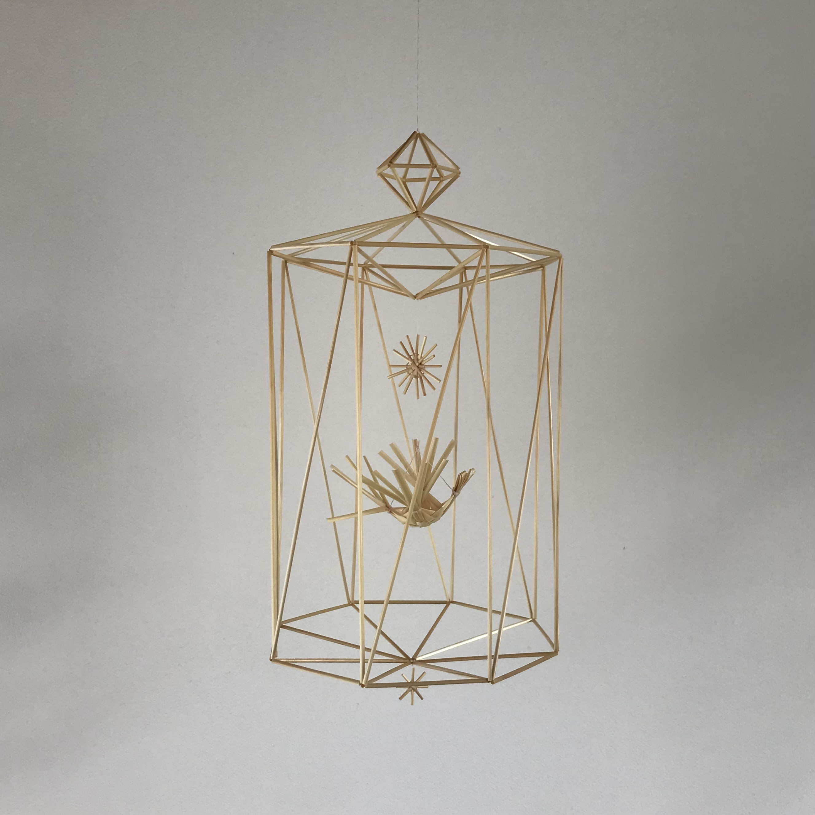 「a bird 07」 (鳥籠のオブジェ)《送料無料》　ヒンメリ